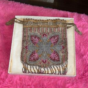 EUC VINTAGE Whiting & Davis or Edwardian Art Deco metal micro beaded